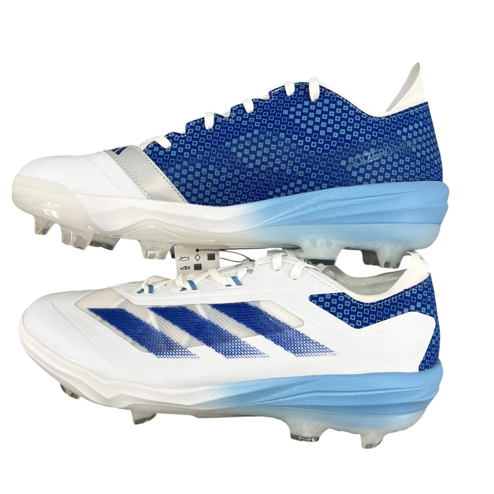 Adidas Adizero Impact TPU Baseball Cleats Mens 15 White Blue IH4727 NEW